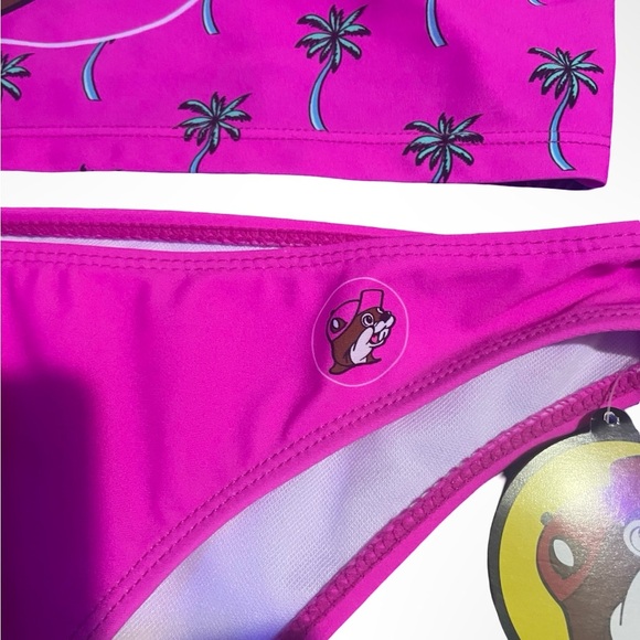 Bucees pink bikini swimsuit. Top size medium. Bottom size small - Picture 2 of 5